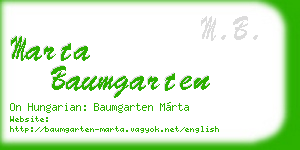 marta baumgarten business card