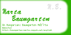 marta baumgarten business card